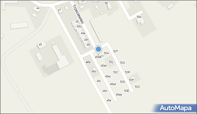 Trzeciewiec, Trzeciewiec, 50J, mapa Trzeciewiec