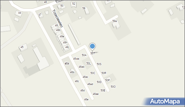 Trzeciewiec, Trzeciewiec, 50T, mapa Trzeciewiec