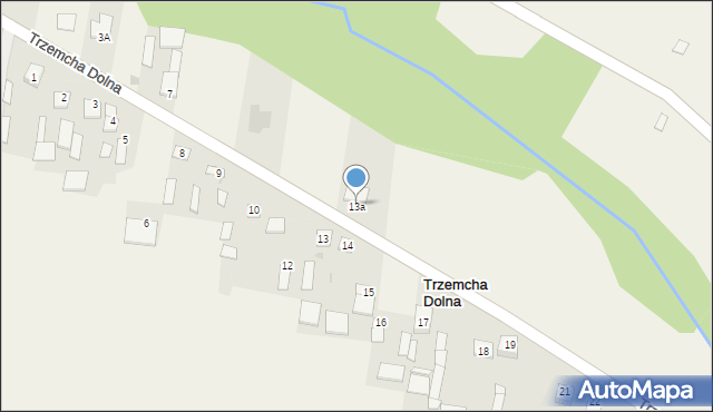 Trzemcha Dolna, Trzemcha Dolna, 13a, mapa Trzemcha Dolna