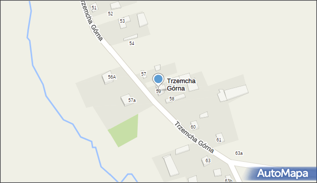 Trzemcha Górna, Trzemcha Górna, 59, mapa Trzemcha Górna