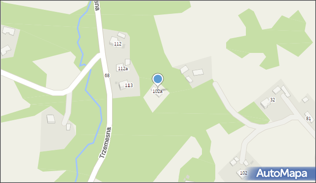 Trzemesna, Trzemesna, 102a, mapa Trzemesna