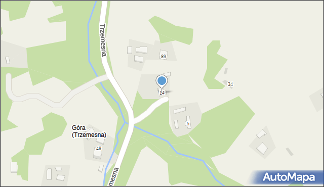 Trzemesna, Trzemesna, 14, mapa Trzemesna