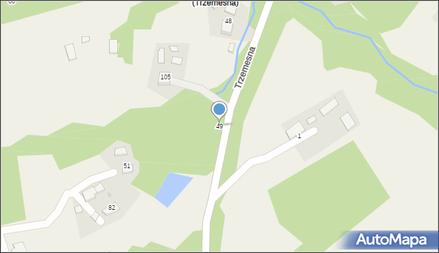 Trzemesna, Trzemesna, 49, mapa Trzemesna