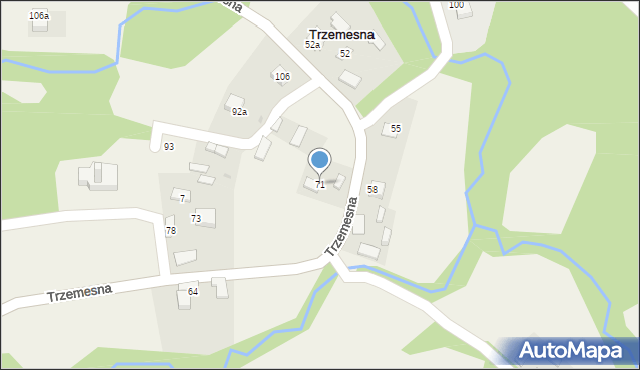 Trzemesna, Trzemesna, 71, mapa Trzemesna