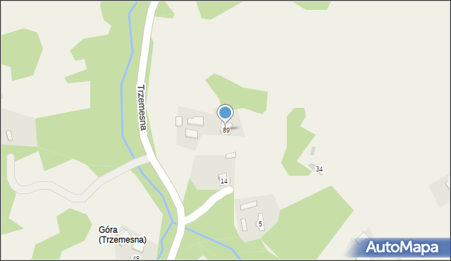 Trzemesna, Trzemesna, 89, mapa Trzemesna