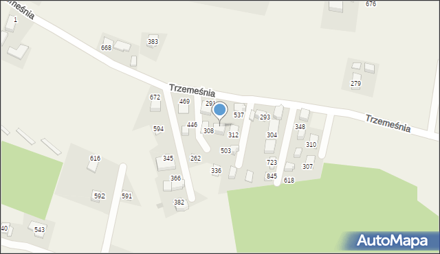 Trzemeśnia, Trzemeśnia, 612, mapa Trzemeśnia