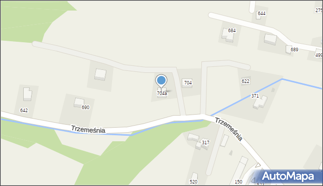 Trzemeśnia, Trzemeśnia, 704a, mapa Trzemeśnia