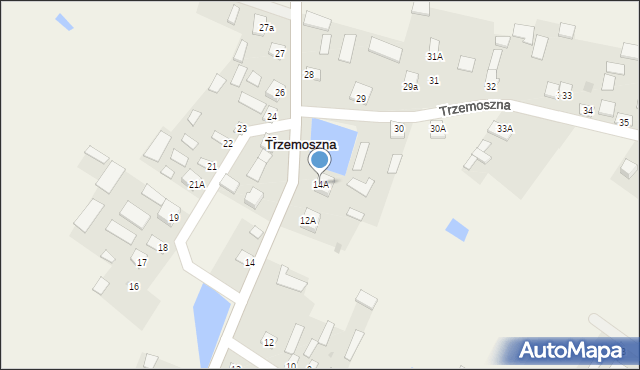 Trzemoszna, Trzemoszna, 14A, mapa Trzemoszna