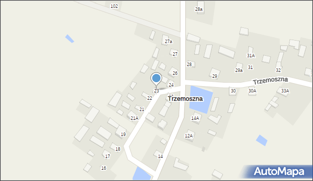 Trzemoszna, Trzemoszna, 23, mapa Trzemoszna