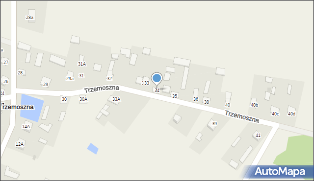 Trzemoszna, Trzemoszna, 34, mapa Trzemoszna