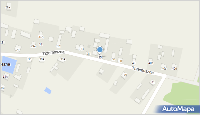 Trzemoszna, Trzemoszna, 35, mapa Trzemoszna