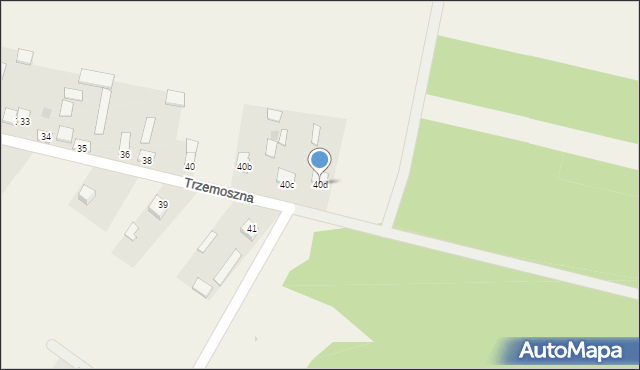 Trzemoszna, Trzemoszna, 40d, mapa Trzemoszna