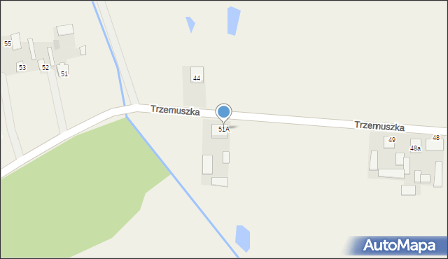 Trzemuszka, Trzemuszka, 51A, mapa Trzemuszka