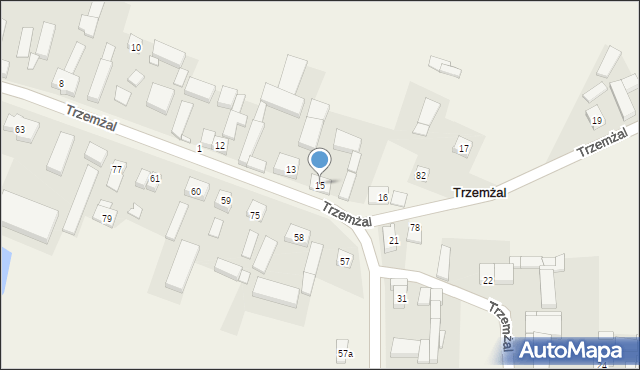 Trzemżal, Trzemżal, 15, mapa Trzemżal