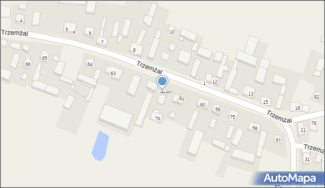 Trzemżal, Trzemżal, 77, mapa Trzemżal
