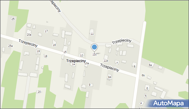 Trzepieciny, Trzepieciny, 11c, mapa Trzepieciny