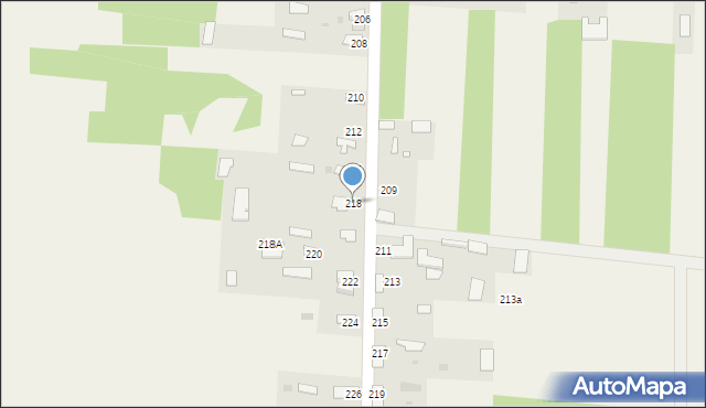 Trześcianka, Trześcianka, 218, mapa Trześcianka