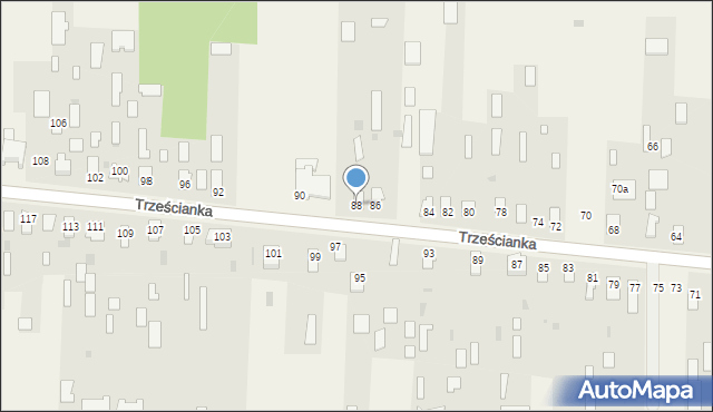 Trześcianka, Trześcianka, 88, mapa Trześcianka