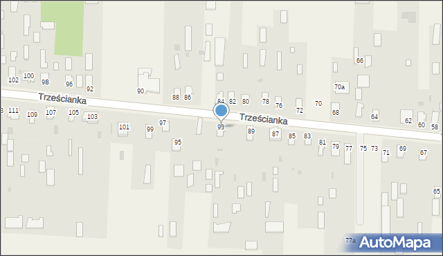 Trześcianka, Trześcianka, 93, mapa Trześcianka