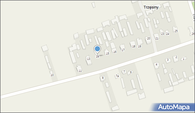 Trzęsiny, Trzęsiny, 14, mapa Trzęsiny