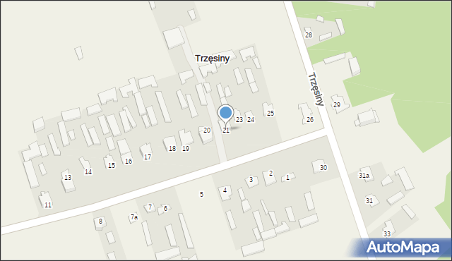 Trzęsiny, Trzęsiny, 21, mapa Trzęsiny