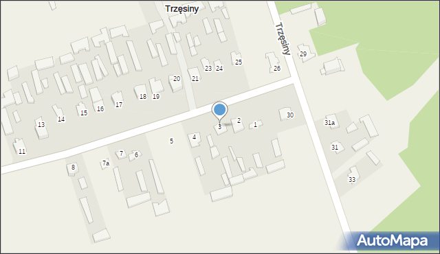 Trzęsiny, Trzęsiny, 3, mapa Trzęsiny