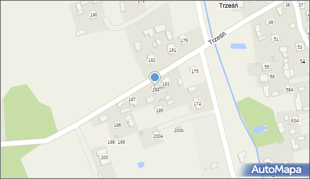 Trześń, Trześń, 194, mapa Trześń