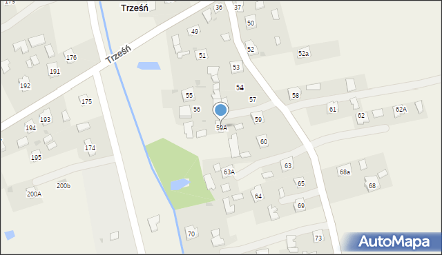 Trześń, Trześń, 59A, mapa Trześń