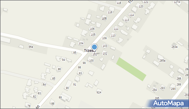Trześń, Trześń, 101, mapa Trześń