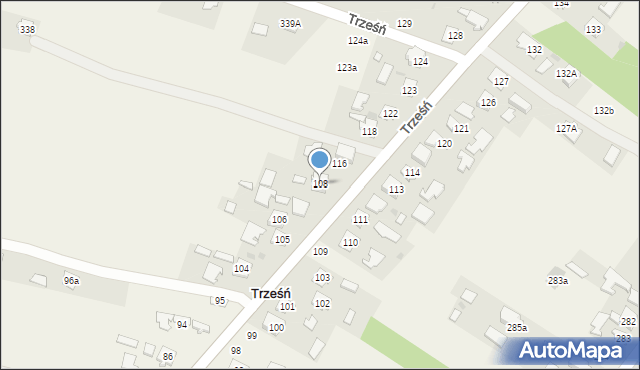 Trześń, Trześń, 108, mapa Trześń