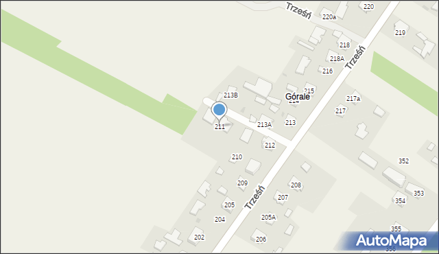 Trześń, Trześń, 211, mapa Trześń
