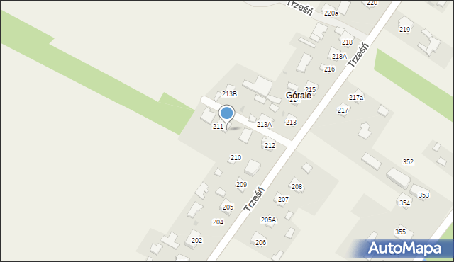 Trześń, Trześń, 212A, mapa Trześń