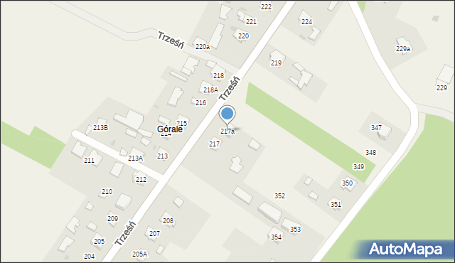 Trześń, Trześń, 217a, mapa Trześń