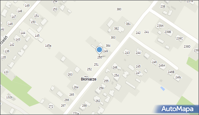 Trześń, Trześń, 250, mapa Trześń