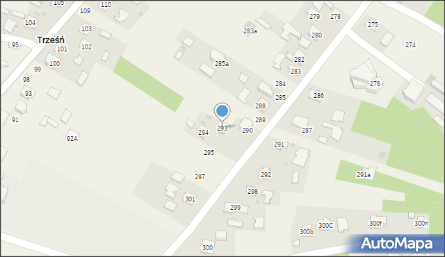 Trześń, Trześń, 293, mapa Trześń
