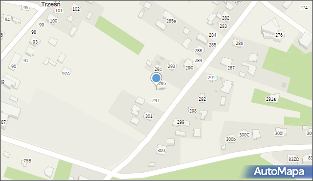 Trześń, Trześń, 296, mapa Trześń