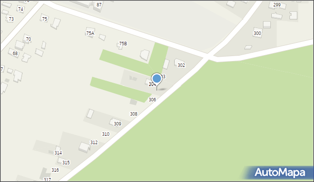 Trześń, Trześń, 305, mapa Trześń