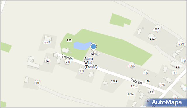Trześń, Trześń, 342A, mapa Trześń
