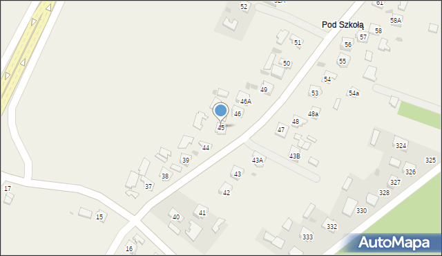 Trześń, Trześń, 45, mapa Trześń