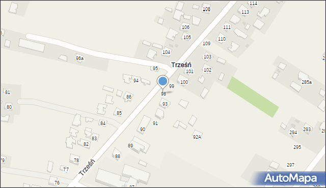 Trześń, Trześń, 98, mapa Trześń