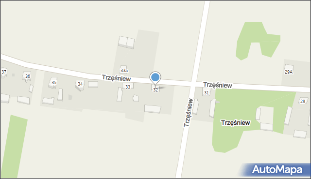 Trzęśniew, Trzęśniew, 32, mapa Trzęśniew