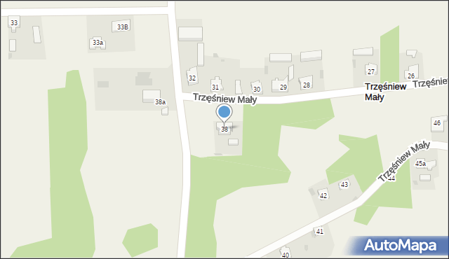 Trzęśniew Mały, Trzęśniew Mały, 38, mapa Trzęśniew Mały