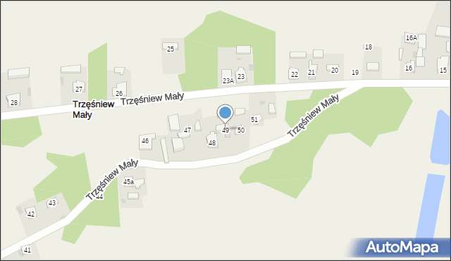 Trzęśniew Mały, Trzęśniew Mały, 49, mapa Trzęśniew Mały