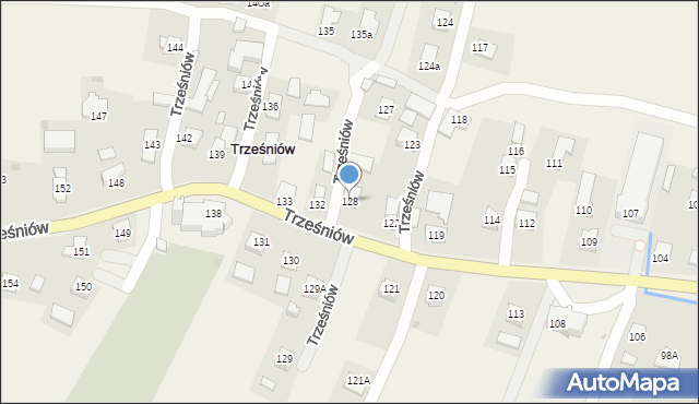 Trześniów, Trześniów, 128, mapa Trześniów