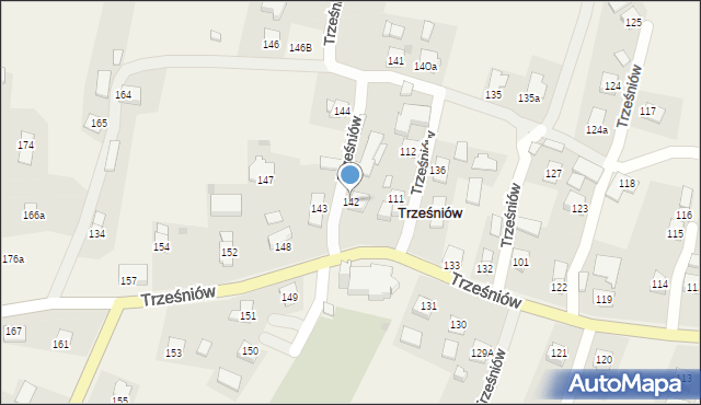 Trześniów, Trześniów, 142, mapa Trześniów