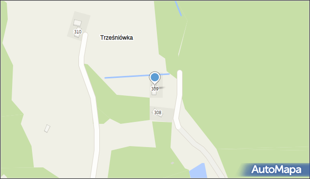 Trześniów, Trześniów, 309, mapa Trześniów