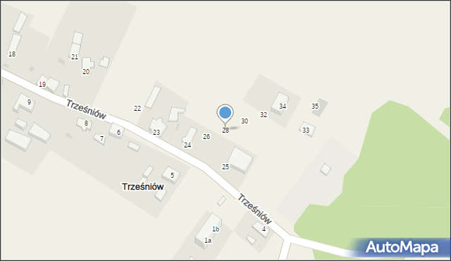 Trześniów, Trześniów, 28, mapa Trześniów