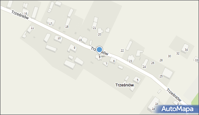 Trześniów, Trześniów, 8, mapa Trześniów