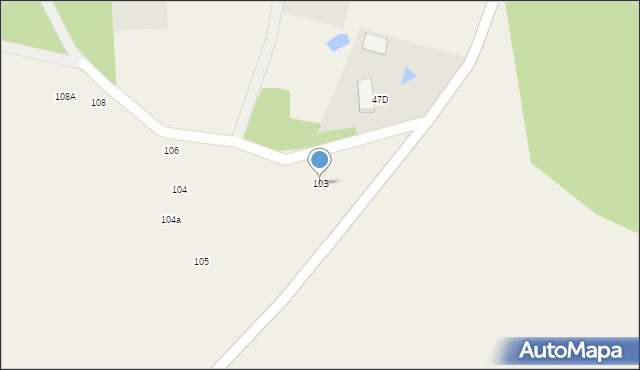 Trzęsów, Trzęsów, 103, mapa Trzęsów
