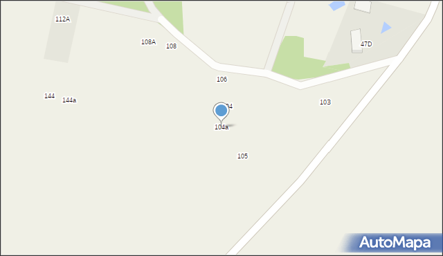 Trzęsów, Trzęsów, 104a, mapa Trzęsów